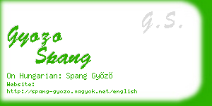 gyozo spang business card